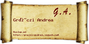 Gréczi Andrea névjegykártya